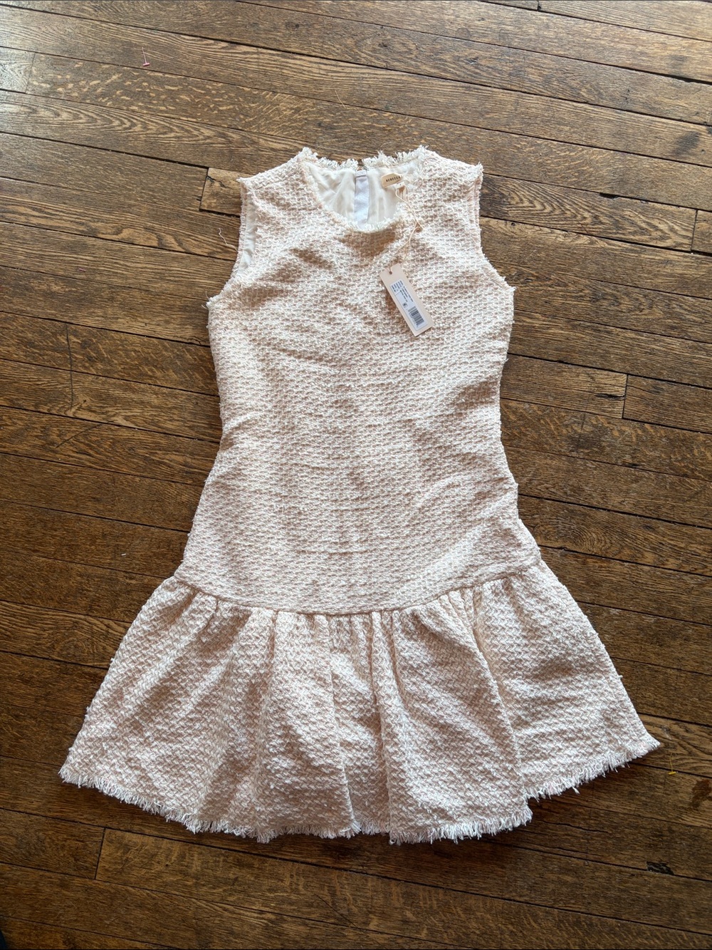 Rebecca Taylor Cream Textured Sleeveless Dress - size 4